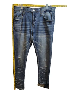 Smuggler's Moon Jeans Mens Hand Crafted Designer Skinny Jeans Size W36xL32 - Picture 1 of 10