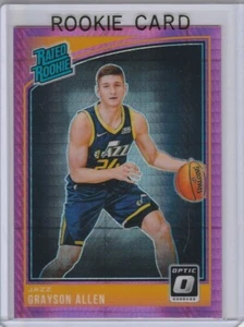 Tarjeta de novato Grayson Allen Utah Jazz 2018 RARA DONRUSS ÓPTICA ROSA INSERCIÓN RC - Imagen 1 de 2