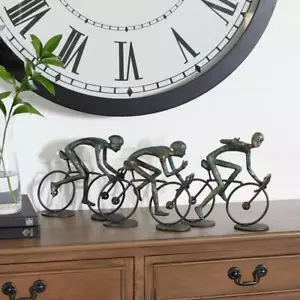 Fahrradrennfahrer Skulptur 3-Radfahrer Statue abstrakt Fahrradfahrer Rennfigur - Bild 1 von 9