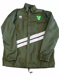 Chaqueta de lluvia de fútbol Norwich City 2016/18 adultos verde 3XL Errea cremallera completa para hombre - Imagen 1 de 11