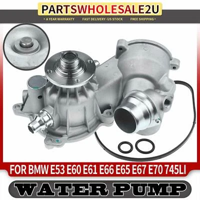 Water Pump for BMW 745i 02-03 745Li 02-03 760i 04-06 760Li 03-12 4.4L 6.0L DOHC - Image 1 of 4