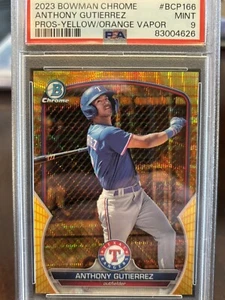 2023 Bowman Chrome Anthony Gutierrez Gold Orange Vapor /75 PSA 9 MINT BCP166 - Picture 1 of 2