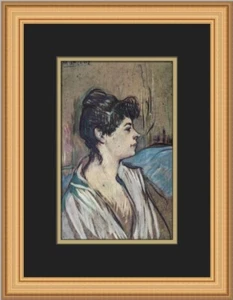 Henri de Toulouse-Lautrec Portrait of Marcella Custom Framed Print - Picture 1 of 2