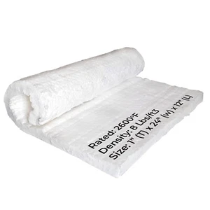 Ceramic Fiber Blanket 1"x12"x24" High Temp Thermal Insulation Blanket 2600F, 8# - Picture 1 of 7