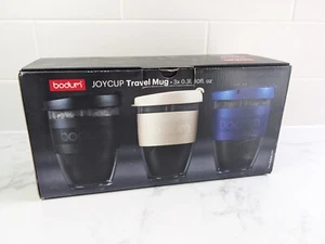 Bodum Joycup 3 Travel Mug Set NEW Coffee Tea Reusable Eco Gift - Picture 1 of 2