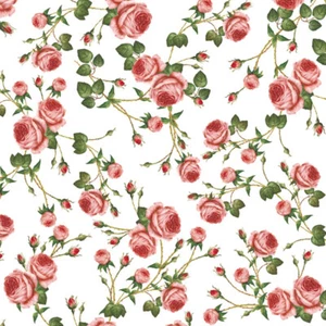 Dos servilletas individuales diseño europeo para almuerzo de papel - PATRÓN ROSAS - Imagen 1 de 11