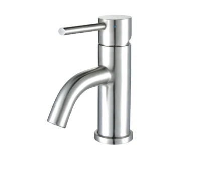 Grifo de baño Whitehaus Waterhaus de un solo orificio con una sola manija - acero inoxidable Foto 1 de 2