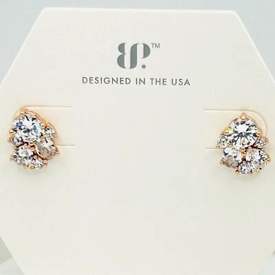 Pendientes Bomb Party The Cluster Sparkle Stud RBP5032 CIRCONITA CÚBICA chapados en oro rosa Foto 1 de 3