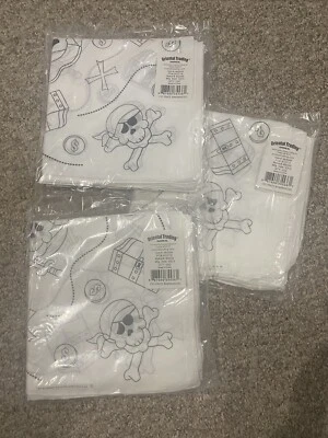 Lot Of 36 Bulk Color Your Own Pirate Bandanas Party Favors CYO New In Pkg - Image 1 of 2