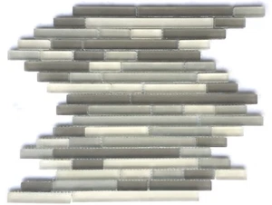 Santa Nova 12"x12" Matchstick Glass Mosaic Tile Frosted Backsplash Shower Spa - Picture 1 of 5