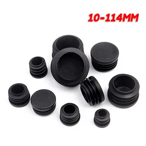 Ø 10-114 mm Round Plastic Black Blanking End Caps Pipe Tube Inserts Plugs Bungs - Picture 1 of 37