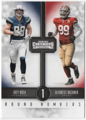 Joey Bosa / DeForest Buckner 2016 PANINI CONTENDERS FOOTBALL Round Numbers #5 - Image 1 of 2