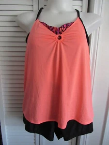 Zero Xposur Tankini Bathing Suit with Shorts Bottom Size XX Large NWTS - Picture 1 of 7