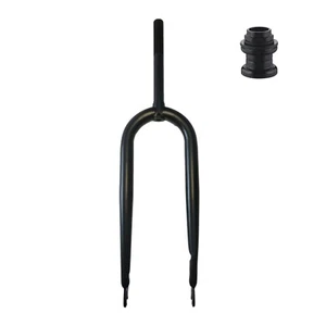 26X4” Fat Tire 1” Threaded Bike Rigid Fork 26*4.0 + Headset/ 1" Bicycle Fork - Picture 1 of 7