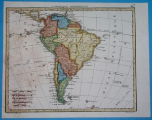 1808 ORIGINAL MAP SOUTH AMERICA ARGENTINA PATAGONIA COLOMBIA CHILE PERU PANAMA - Picture 1 of 4