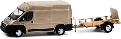 1:64 GreenLight 2019 Ram Promaster 2500 Van w/ Utility Trailer Hitch & Tow 21 - Image 1 of 2