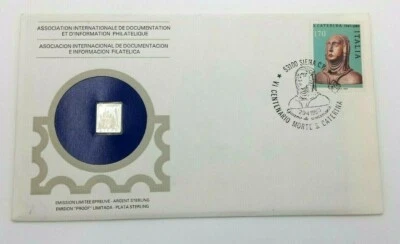 Busta Primo Giorno Circolazione Siena Italia Lingotto Argento Ed. Limitata - Immagine 1 di 3