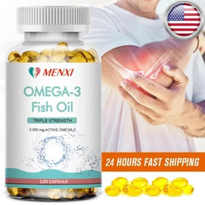 Omega 3 Fish Oil Softgels Extra Strength 3600mg EPA & DHA Heart & Brain Health - Picture 1 of 15