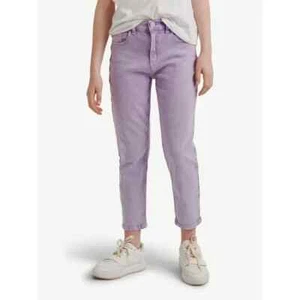 Justice Mini Mom Jeans Girls 14 Purple Denim Cotton Stretch Mid-Rise 5-Pockets - Picture 1 of 4