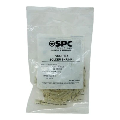 TIPO RETRÁCTIL SOLDADURA VOLTREX Nº 3327 PALME TRASERO 22-24 AWG NUEVO PAQUETE DE 100 unidades Foto 1 de 4