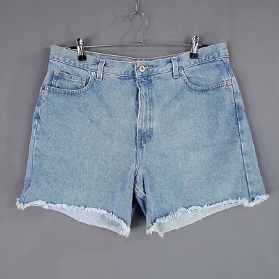 London Jean Women's Denim Shorts Cutoff High Rise Blue Size 16 - Image 1 of 4