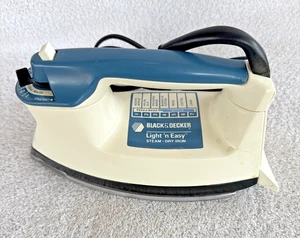Vintage Black & Decker Light n Easy Steam Spray Dry Iron F394SW - TESTED WORKING - Picture 1 of 10