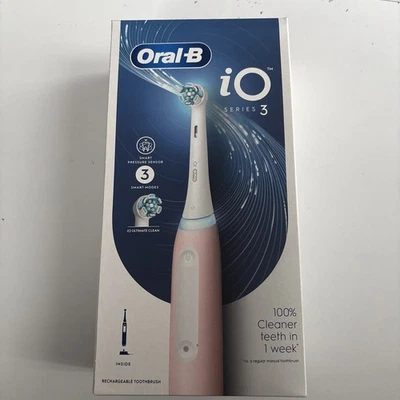 Oral-B iO Series 3 Electric Toothbrush Pink  - Image 1 of 4