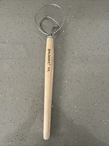 Batidor de masa danés de harina King Arthur mango de madera pan de 15 pulgadas - Imagen 1 de 4