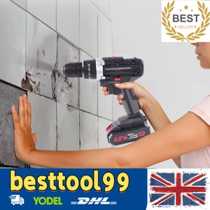 Juego de destornilladores eléctricos combinados taladro inalámbrico 21V 2 baterías + cargador - Imagen 1 de 12