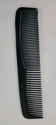 100 peines de plástico negros de 5" para cabello de doble diente de ancho, desenredante, paquete a granel Foto 1 de 4