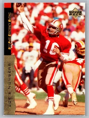 1995 Upper Deck Joe Montana Box Set #34 92.3 Pass Efficiency Rating - Image 1 of 2