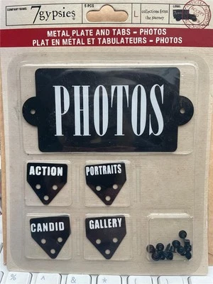 NOVO VINTAGE 2006 7 ciganos PRATO DE METAL E ABAS FOTOS 5 peças ENFEITES - Imagem 1 de 2