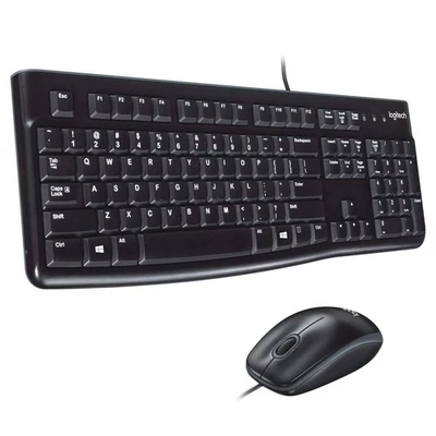 Logitech MK120 Wired Keyboard and Mouse Combo for Windows, QWERTY Pan Nordic Lay - Image 1 of 4