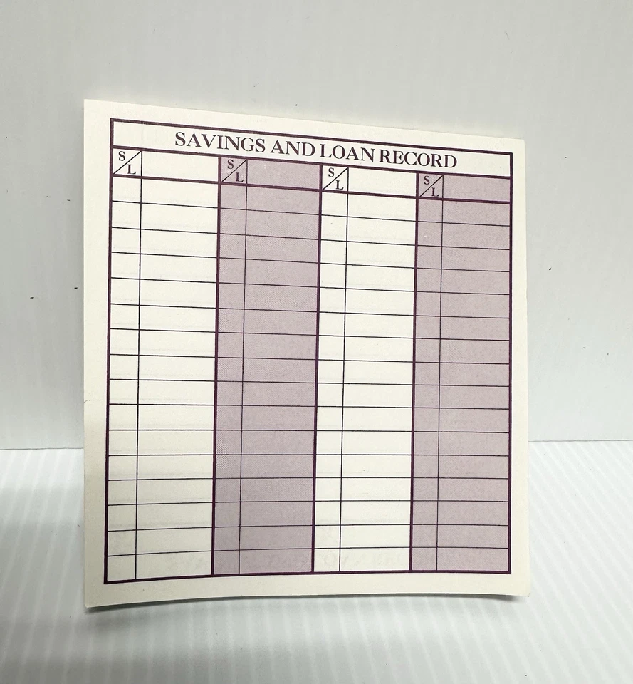 1976 Payday Replacement Parts Parker Brothers Original Saving Loan Record Sheets - Image 1 of 1