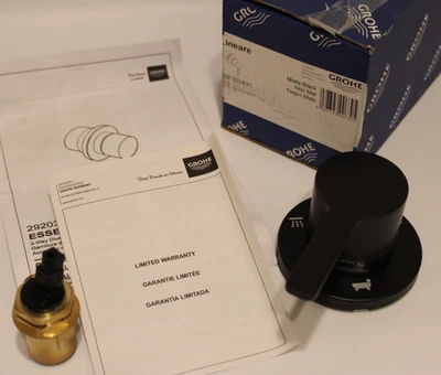 Grohe 292152431 - Juego de molduras de desviador de mango de palanca de 3 vías - negro mate Foto 1 de 4