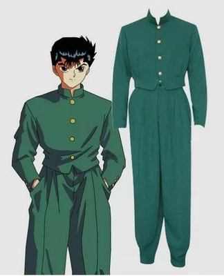 Yu Yu Hakusho Spirit Detective Yusuke Urameshi Outfit Cosplay Costume #$ - Image 1 of 4