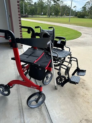 Silla de ruedas Invacare Trex28R y Drive Nitro Walker Foto 1 de 4