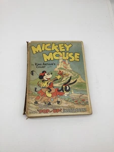 1933 FIRST EDITION MICKEY MOUSE IN KING ARTHUR'S COURT POP-UP BY WALT DISNEY - Picture 1 of 5
