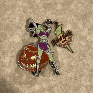 HARD ROCK CAFE NASHVILLE SEXY BRIDE OF FRANKENSTEIN GIRL DANGLING SPIKE PIN - Picture 1 of 2