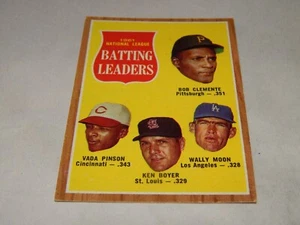 1962 HOF Baseball Card Batting Leaders Bob Clemente Card # 52 In Great Condition - Picture 1 of 4