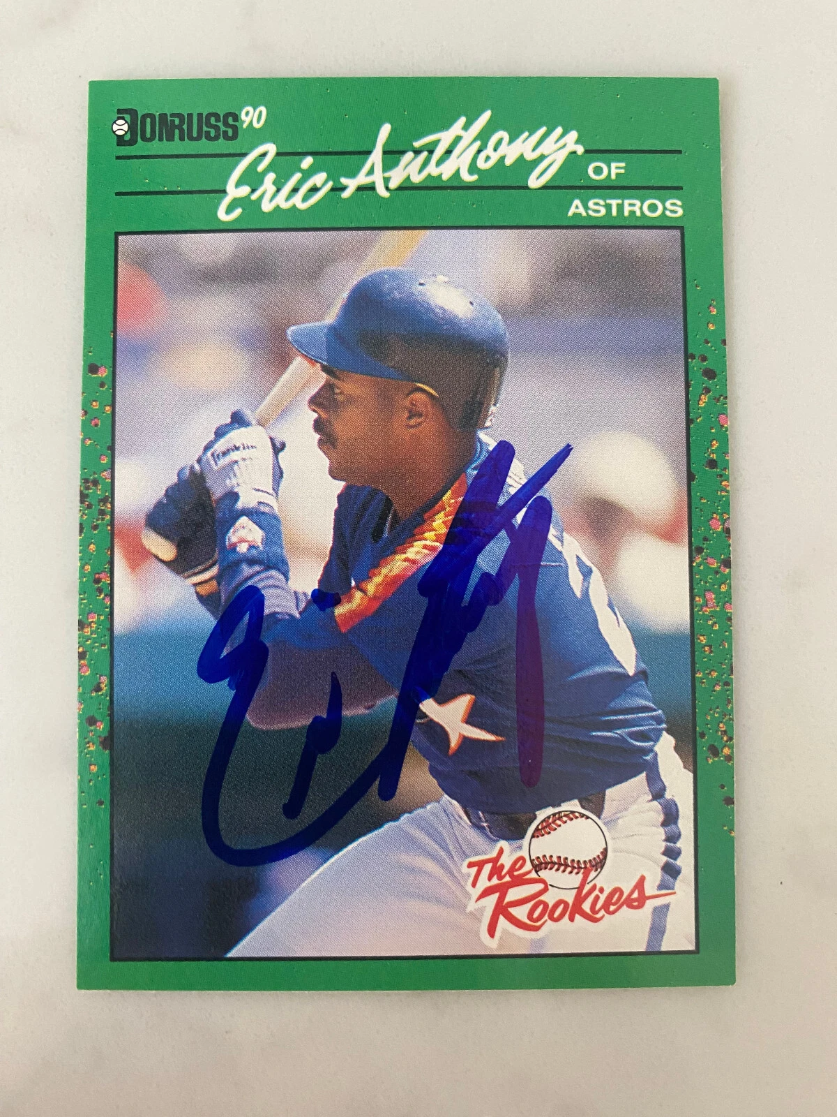 Eric Anthony Autographed 1990 Donruss the Rookies #49 Houston Astros