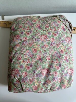 Laura Ashley Chintzware King Bed Skirt Dust Ruffle Rose Cottage Floral NEW - Image 1 of 3