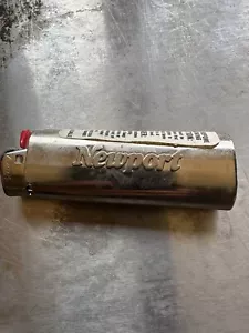 Vintage Newport Cigarette Stainless Bic Lighter Sleeve US Air Force Rare Find - Picture 1 of 6