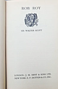 Rob Roy by Sir Walter Scott - Everyman's Library HC 1931 Volume No 142 - Picture 1 of 7