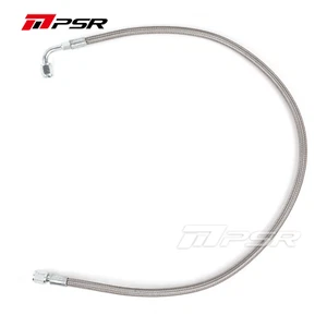 Universal Performance Turbo Oil Feed Line 4AN 90° Straight Steel Braided 80cm - Picture 1 of 1