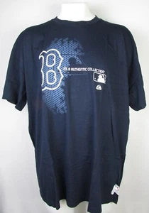 T-shirt Boston Red Sox da uomo MLB Majestic autentica blu grande e alta S/S - Foto 1 di 8