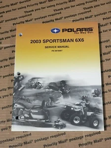 Polaris 2003 Sportsman 6x6 ATV manual de servicio y CD 9918067 - Imagen 1 de 3