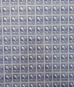 #807 Thomas Jefferson Prexy 3 cent full mint sheet of 100 stamps MNH OG - Picture 1 of 1