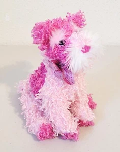 2014 TY Pinkys GLITTERS Pink Puppy Dog Stuffed Animal Plush 6.5" - Picture 1 of 8