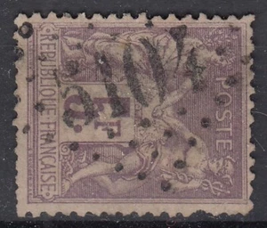 FRANCE SAGE 5F VIOLET N° 95 RRR OBLITERATION GC 5104 SHANGHAI CHINE - COTE 500 € - Picture 1 of 3